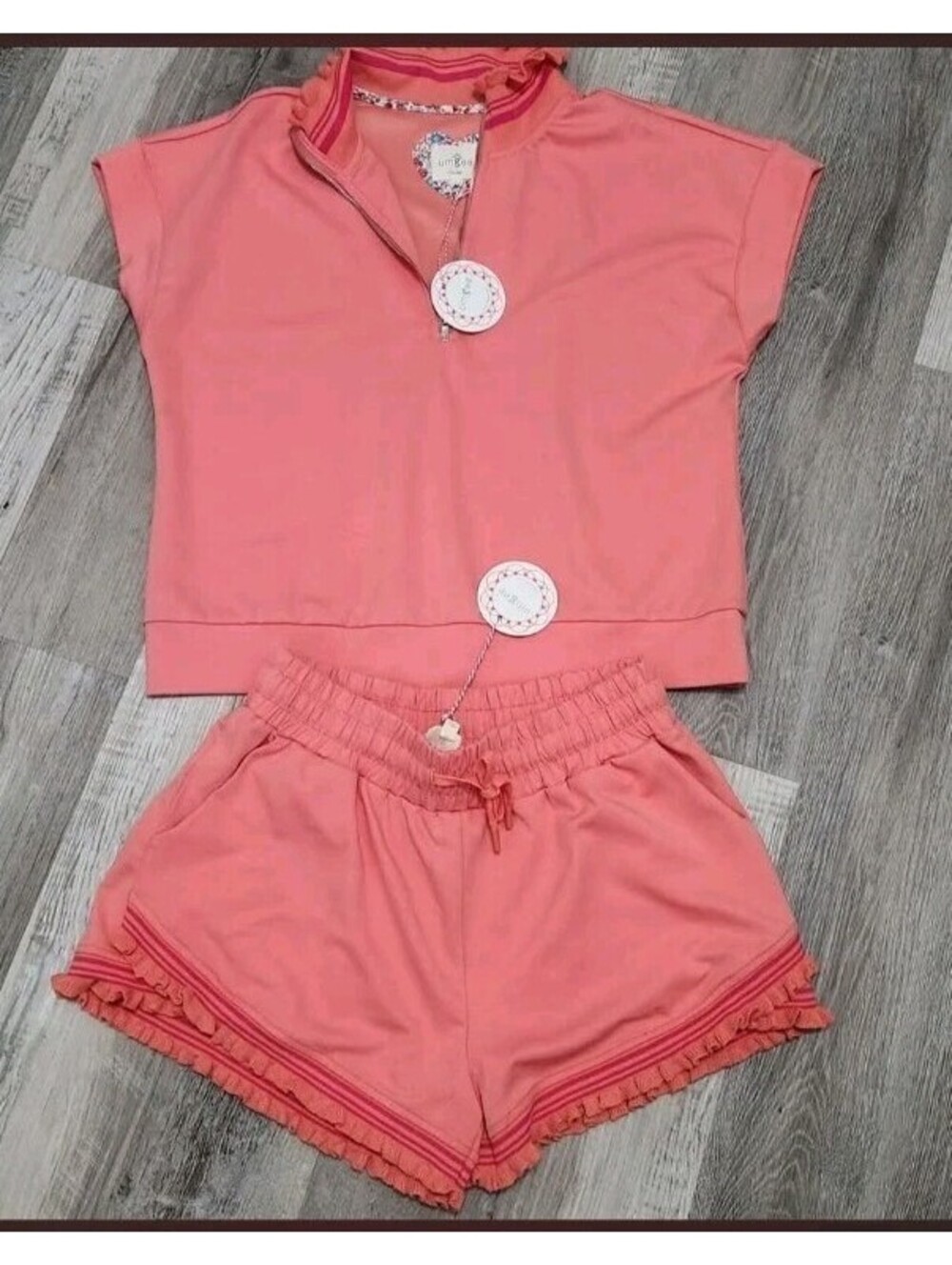 Umgee Set Large NWT coral Tassled Summer Outfit